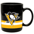 Pittsburgh Penguins NHL 11oz Striped Ceramic Mug product image 1, provided for visual reference and product detail review