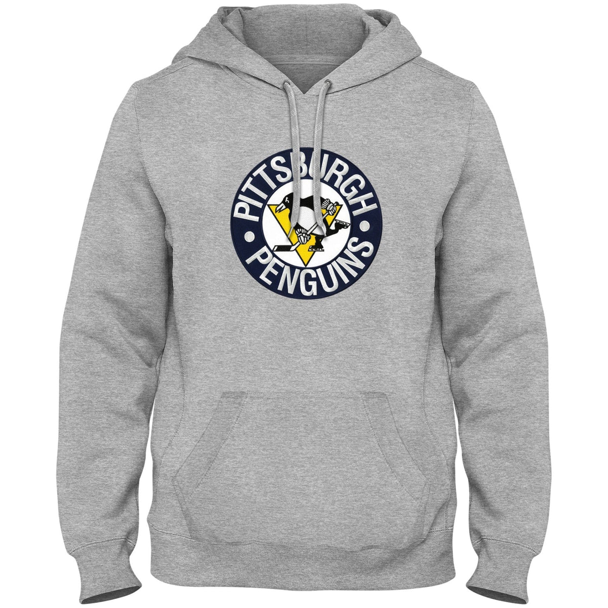 Pittsburgh Penguins NHL Bulletin Men Athletic Grey Express Twill Logo Hoodie product image 1, provided for visual reference