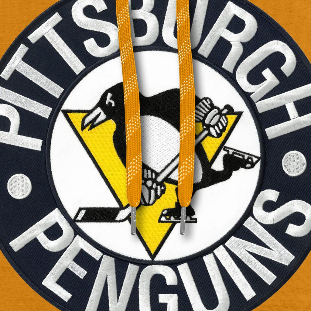 Pittsburgh Penguins NHL Bulletin Men Gold Express Twill Logo Hoodie product image 3, provided for visual reference and