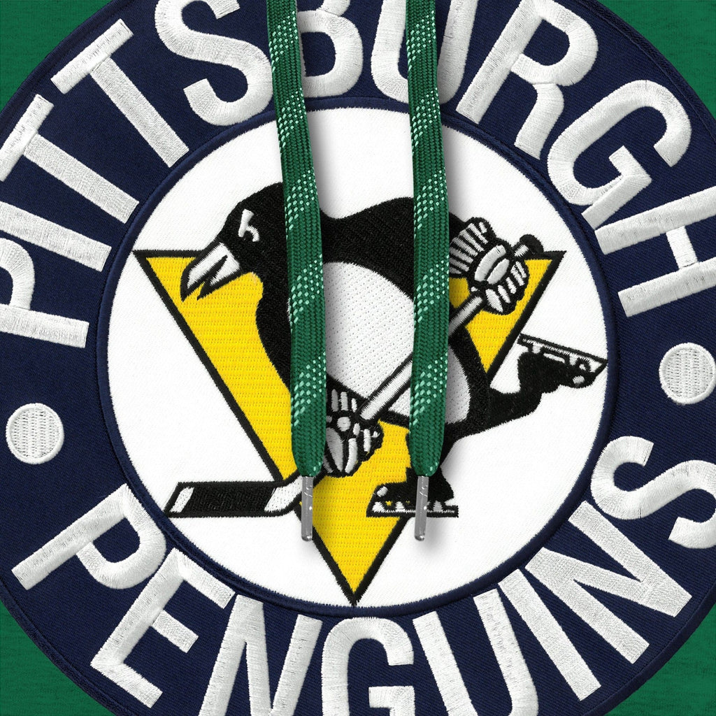 Pittsburgh Penguins NHL Bulletin Men Green Express Twill Logo Hoodie product image 3, provided for visual reference and