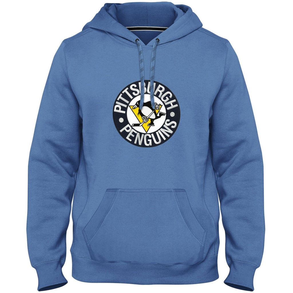 Pittsburgh Penguins NHL Bulletin Men Light Blue Express Twill Logo Hoodie product image 1, provided for visual reference and