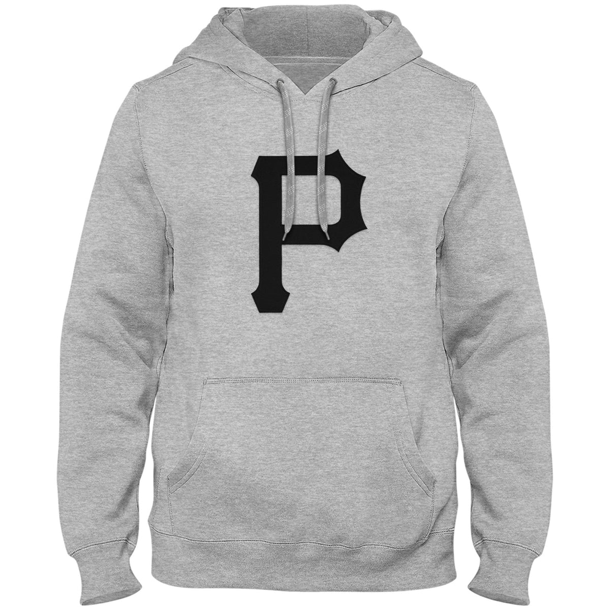 Pittsburgh Pirates MLB Bulletin Men Athletic Grey Express Twill Logo Hoodie product image 1, provided for visual reference