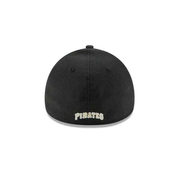 Pittsburgh Pirates MLB New Era Men Black 39Thirty Team Classic Stretch Fit Hat product image 2, provided for visual