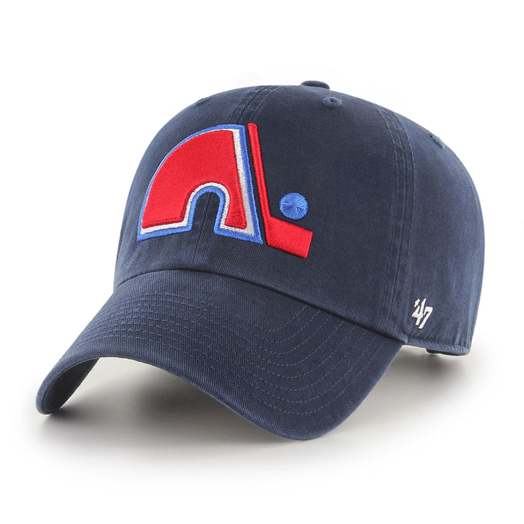 Quebec Nordiques NHL 47 Brand Men Navy Clean Up Adjustable Hat product image 1, provided for visual reference and product