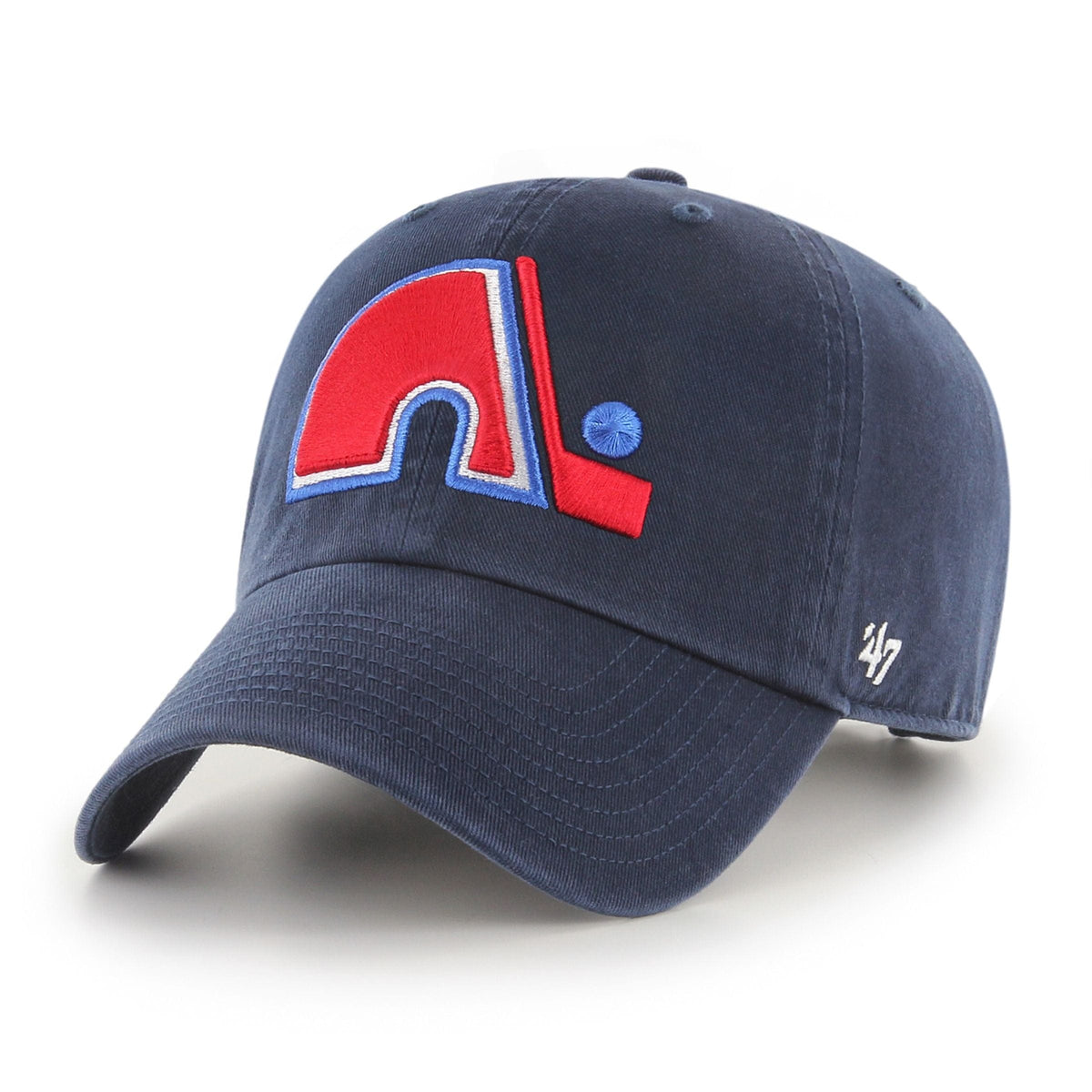 Quebec Nordiques NHL 47 Brand Men Navy Clean Up Adjustable Hat product image 1, provided for visual reference and product