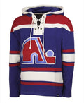 Quebec Nordiques NHL 47 Brand Men Royal Blue Heavyweight Lacer Hoodie product image 1, provided for visual reference and
