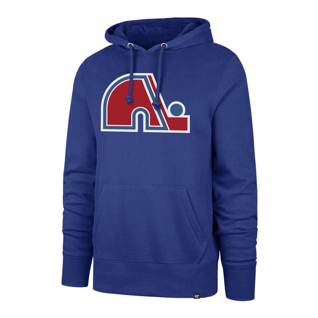 Quebec Nordiques NHL 47 Brand Men Royal Blue Imprint Headline Hoodie product image 1, provided for visual reference and