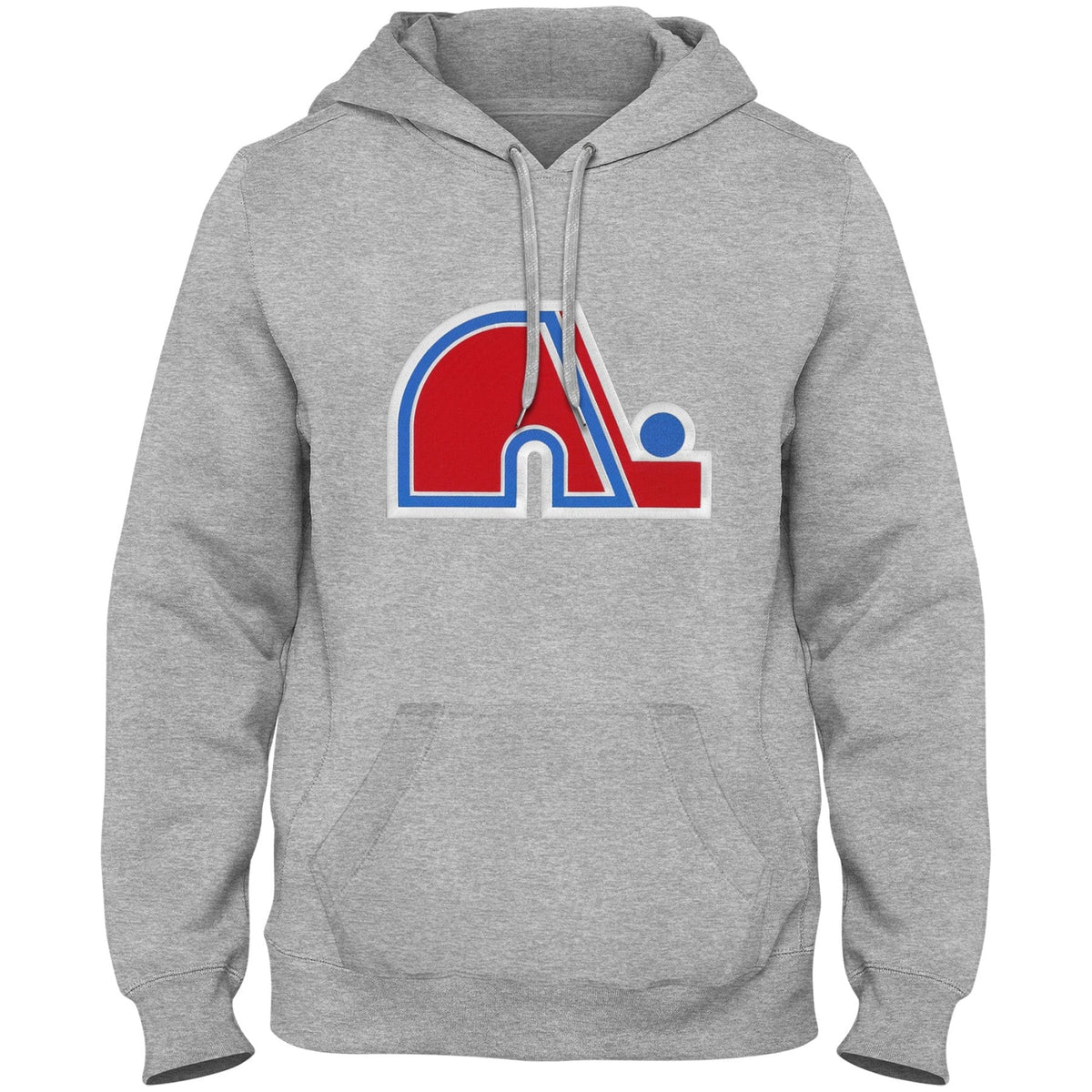 Quebec Nordiques NHL Bulletin Men Athletic Grey Express Twill Logo Hoodie product image 1, provided for visual reference and