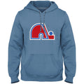 Quebec Nordiques NHL Bulletin Men Light Blue Express Twill Logo Hoodie product image 1, provided for visual reference and