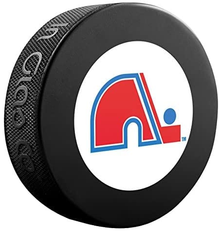 Quebec Nordiques NHL Inglasco Basic Souvenir Hockey Puck product image 1, provided for visual reference and product detail