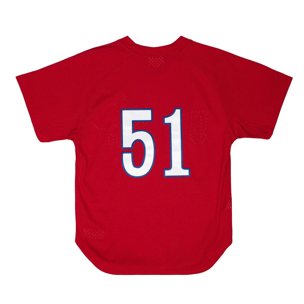 Randy Johnson Montreal Expos MLB Mitchell & Ness Men Red Authentic BP Jersey product image 2, provided for visual reference