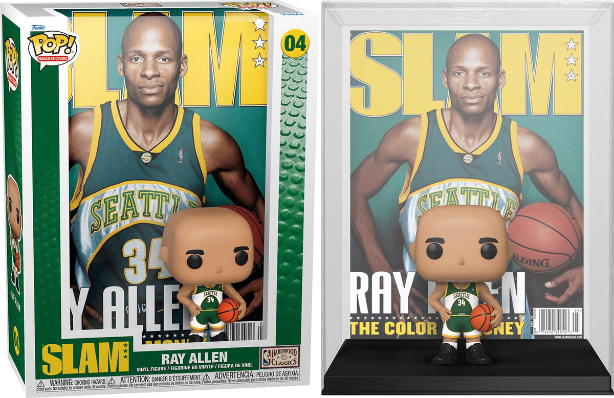 Ray Allen Seattle Supersonics NBA Funko Slam Cover POP Vinyl Figure product image 3, provided for visual reference and