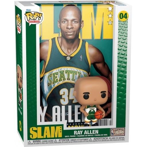 Ray Allen Seattle Supersonics NBA Funko Slam Cover POP Vinyl Figure product image 1, provided for visual reference and