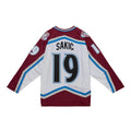 Joe Sakic Colorado Avalanche NHL Mitchell & Ness Men White 2000 Blue Line Authentic Jersey product image 1, provided for