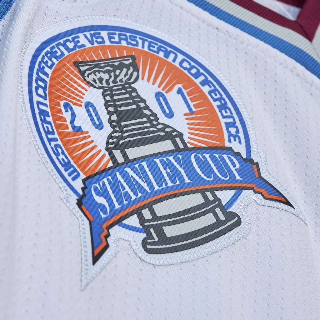 Joe Sakic Colorado Avalanche NHL Mitchell & Ness Men White 2000 Blue Line Authentic Jersey product image 4, provided for