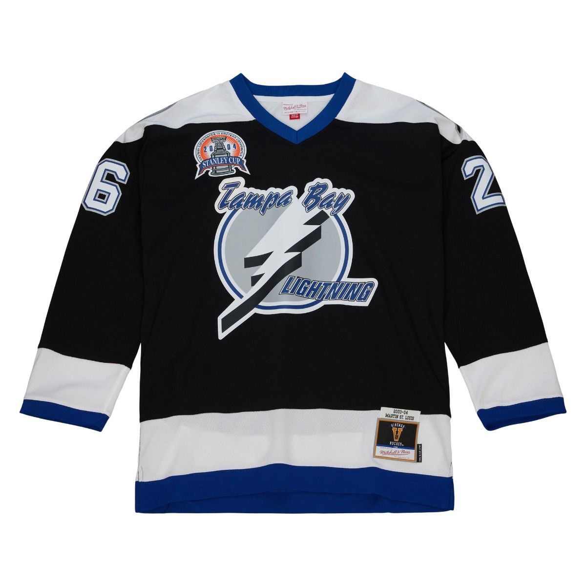Martin St. Louis Tampa Bay Lightning NHL Mitchell & Ness Men Black 2003 Blue Line Authentic Jersey product image 2, provided