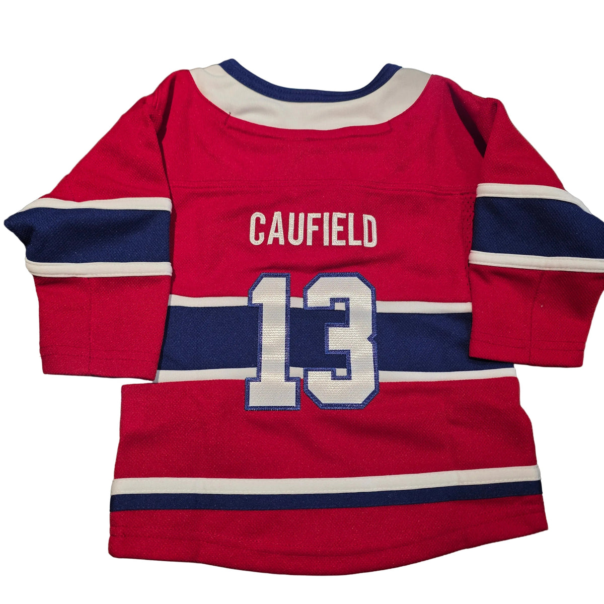 Cole Caufield Montreal Canadiens NHL Outerstuff Kids Red Premier Jersey product image 1, provided for visual reference and