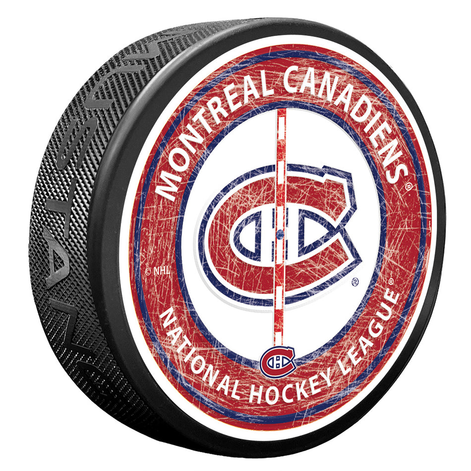 Montreal Canadiens NHL Center Ice Hockey Puck product image 1, provided for visual reference and product detail review
