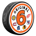 Original Six NHL Round Textured Hockey Puck product image 1, provided for visual reference and product detail review