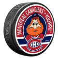 Youppi Montreal Canadiens NHL Mascot Textured Hockey Puck product image 1, provided for visual reference and product detail