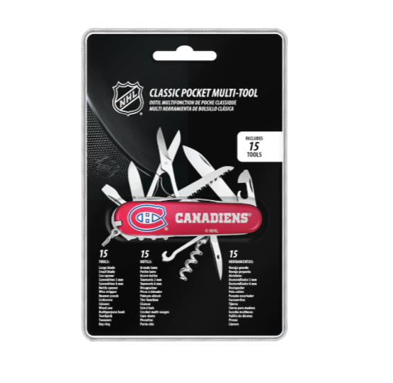 Montreal Canadiens NHL TSV Classic Pocket Multi Tool product image 2, provided for visual reference and product detail review