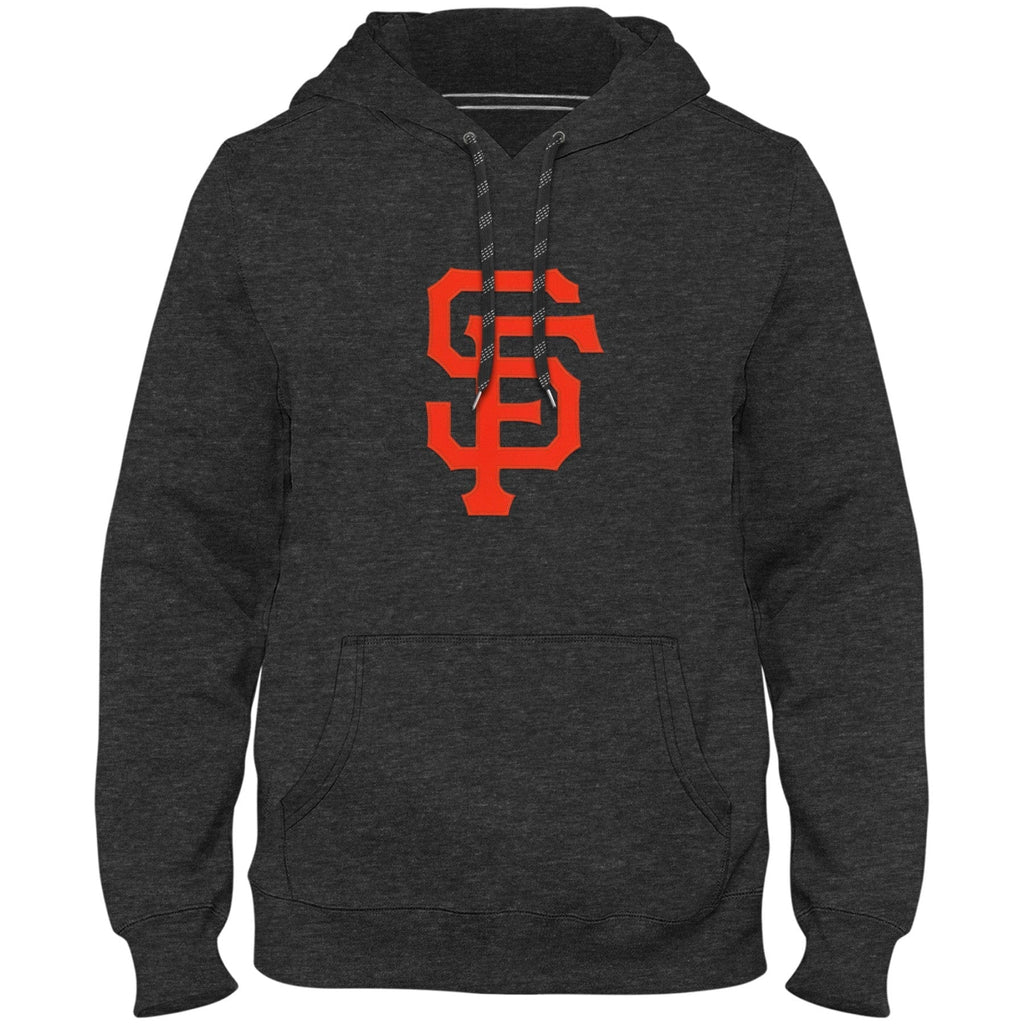 San Francisco Giants MLB Bulletin Men Charcoal Express Twill Logo Hoodie product image 1, provided for visual reference and
