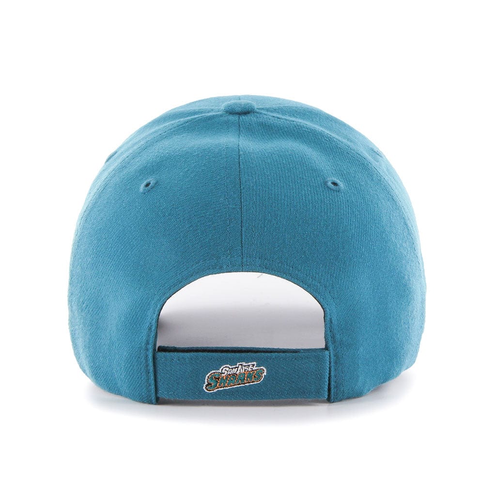 San Jose Sharks NHL 47 Brand Men Teal MVP Adjustable Hat product image 2, provided for visual reference and product detail