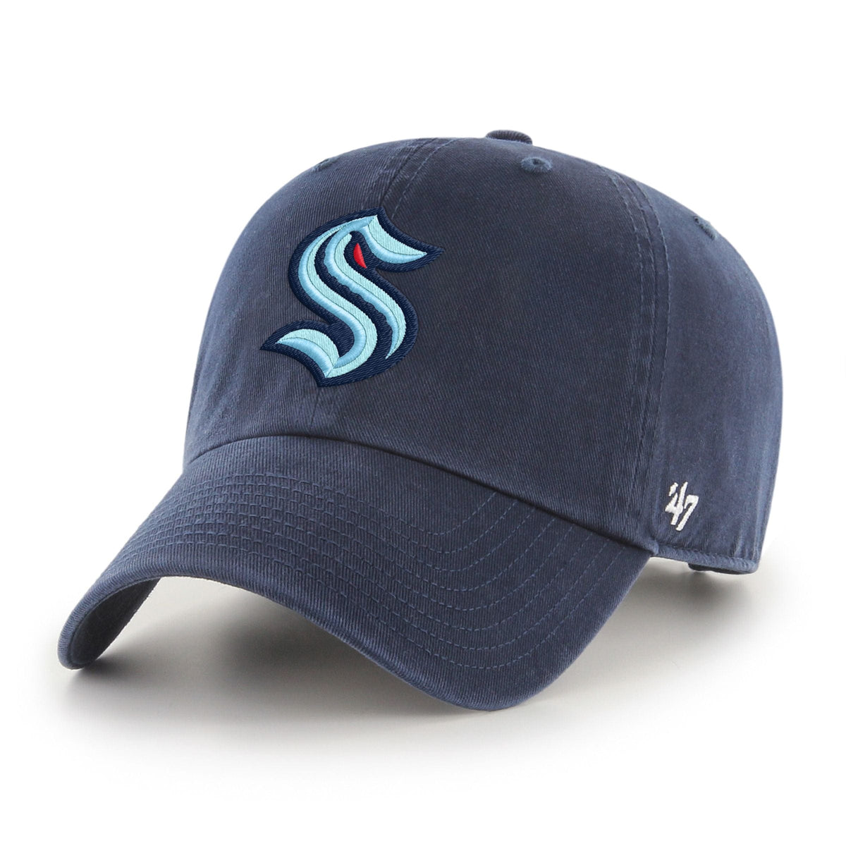 Seattle Kraken NHL 47 Brand Men Navy Clean Up Adjustable Hat product image 1, provided for visual reference and product