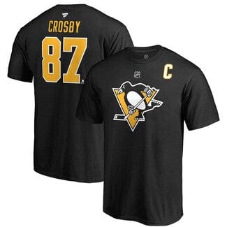 Sidney Crosby Pittsburgh Penguins NHL Fanatics Branded Men Black Authentic T-Shirt product image 3, provided for visual