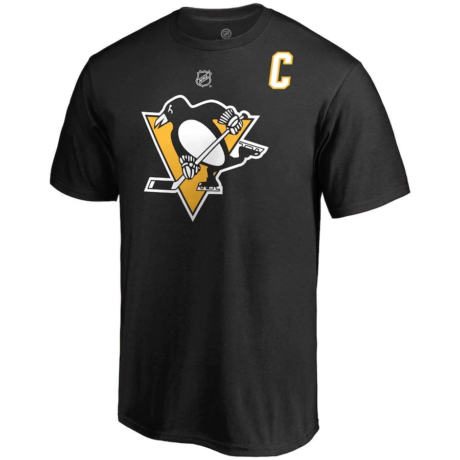 Sidney Crosby Pittsburgh Penguins NHL Fanatics Branded Men Black Authentic T-Shirt product image 2, provided for visual
