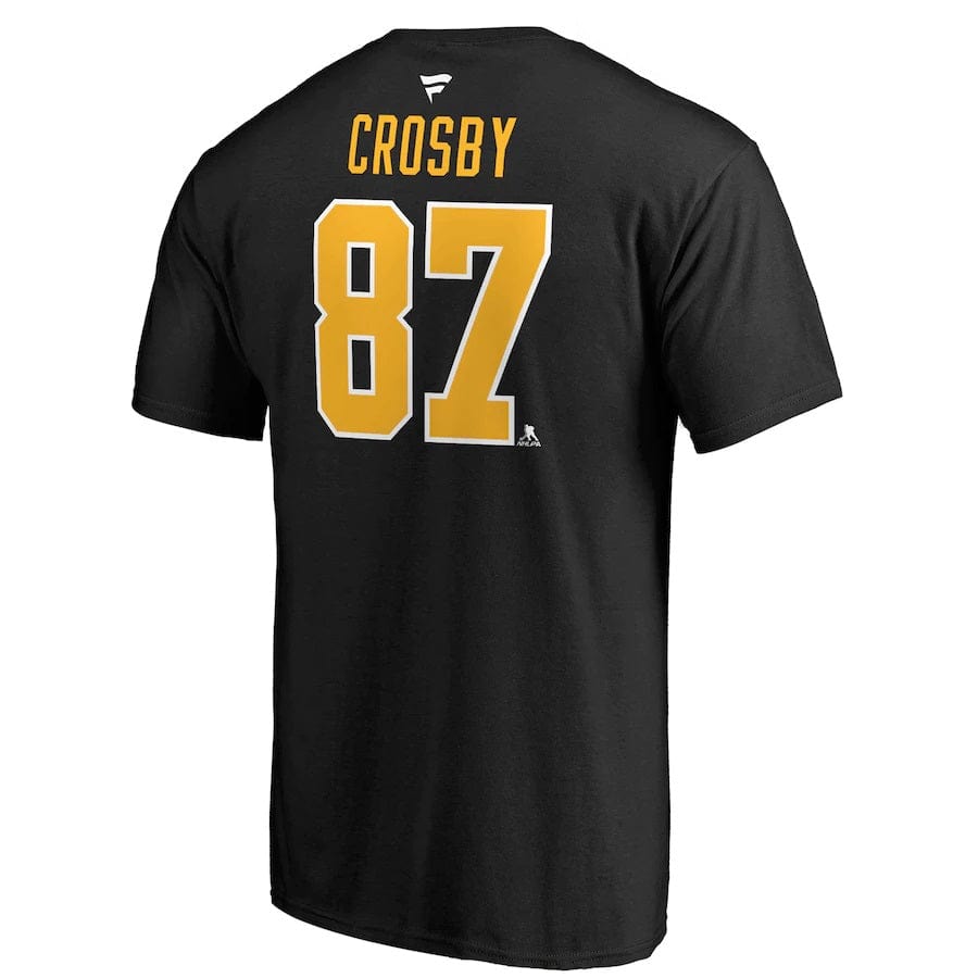Sidney Crosby Pittsburgh Penguins NHL Fanatics Branded Men Black Authentic T-Shirt product image 1, provided for visual