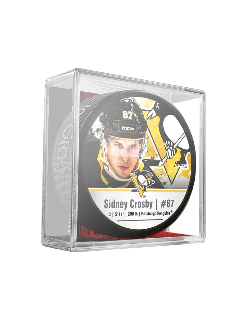 Sidney Crosby Pittsburgh Penguins NHL Inglasco Cube Star Hockey Puck product image 1, provided for visual reference and