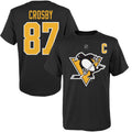 Sidney Crosby Pittsburgh Penguins NHL Outerstuff Youth Black T-Shirt product image 1, provided for visual reference and