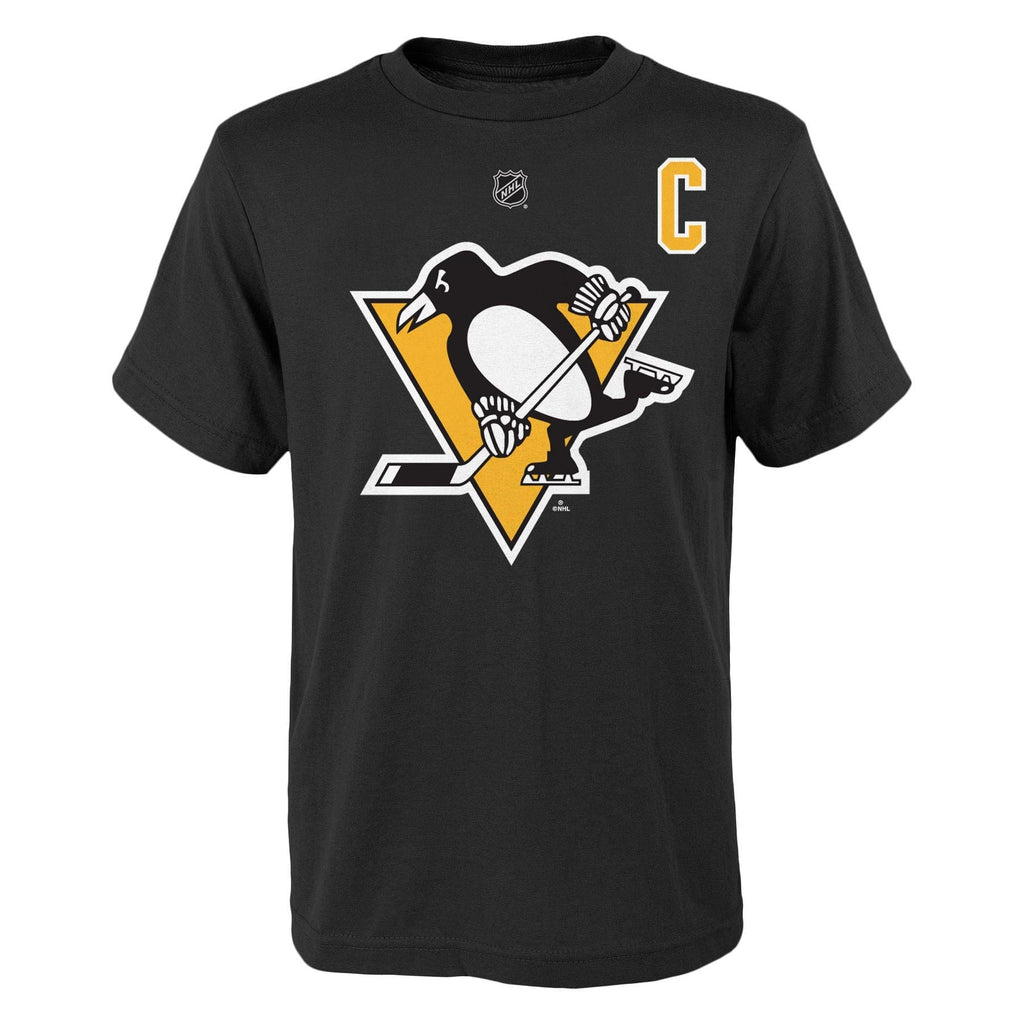Sidney Crosby Pittsburgh Penguins NHL Outerstuff Youth Black T-Shirt product image 2, provided for visual reference and