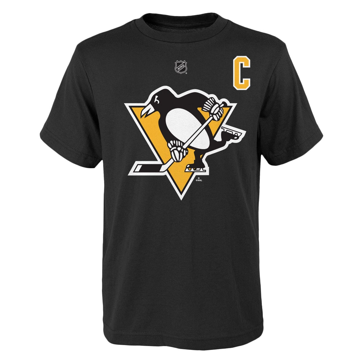 Sidney Crosby Pittsburgh Penguins NHL Outerstuff Youth Black T-Shirt product image 2, provided for visual reference and