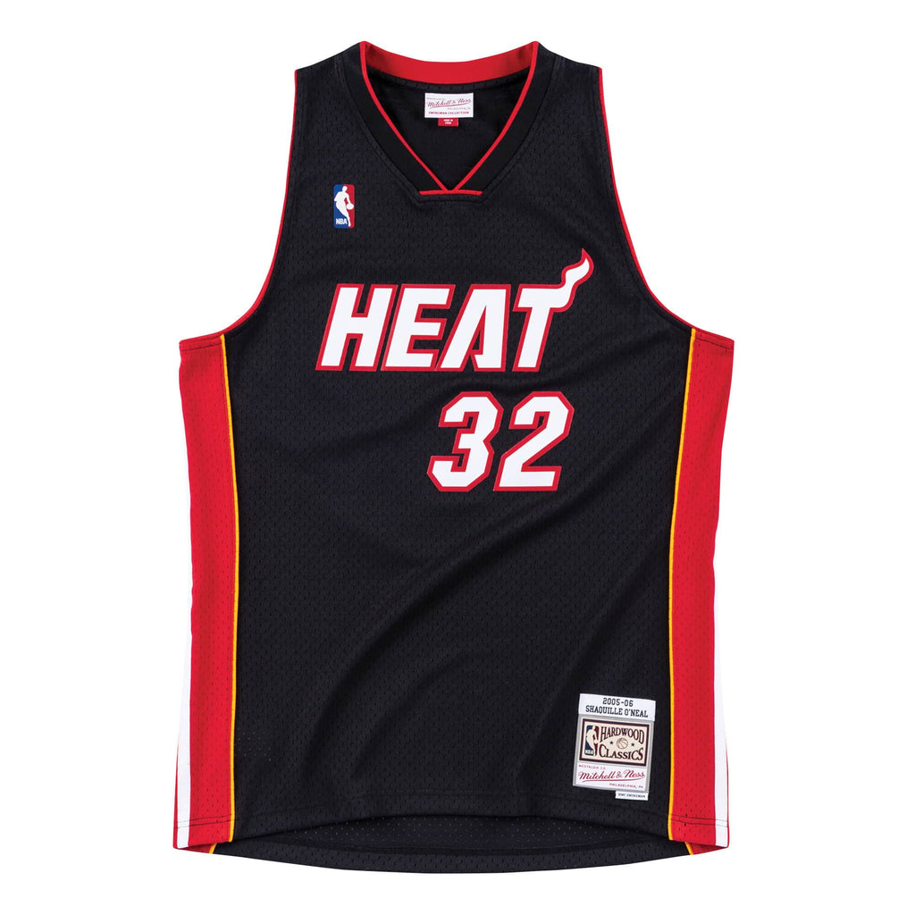 Shaquille O'Neal Miami Heat NBA Mitchell & Ness Men Black 2005-06 Hardwood Classics Swingman Jersey product image 2,