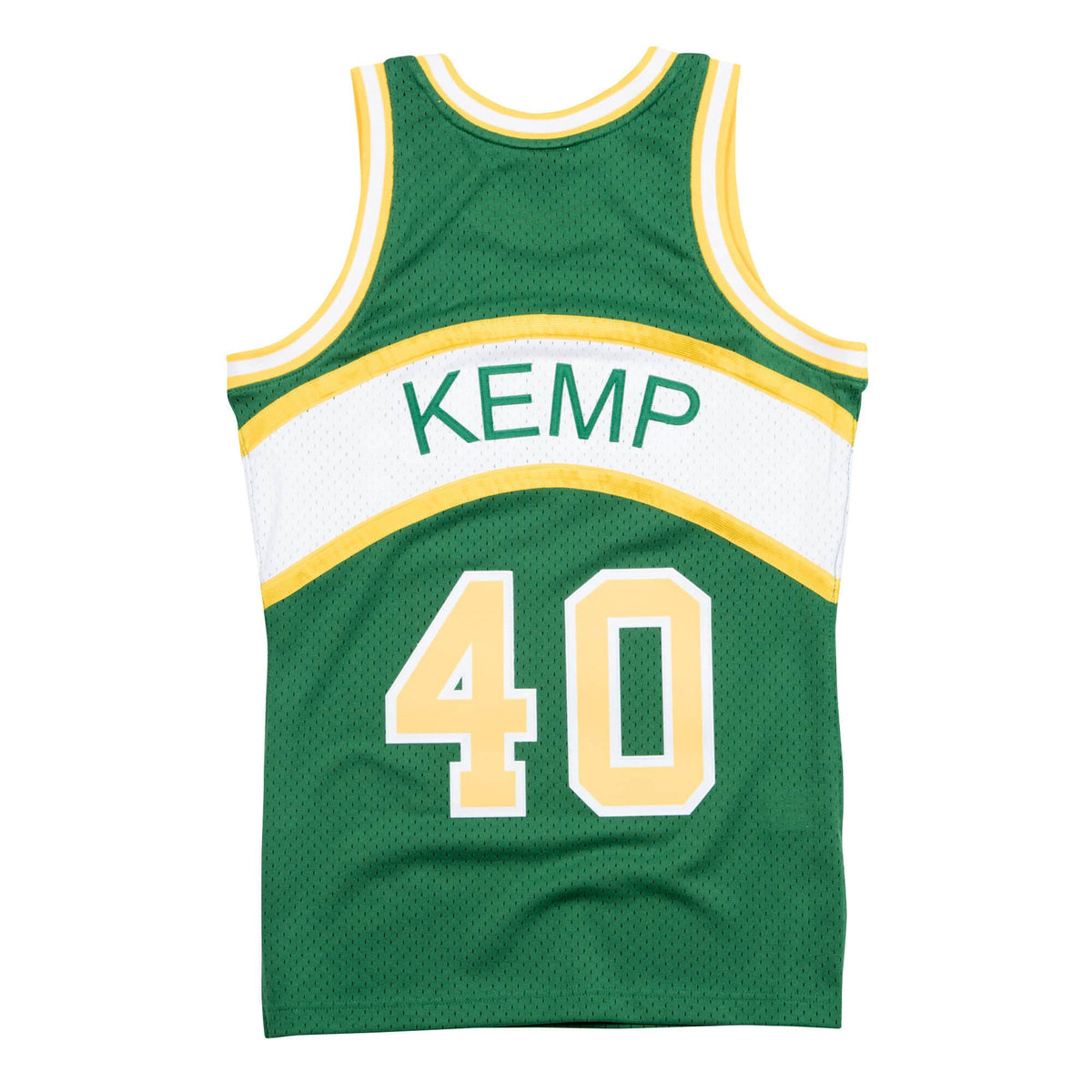 Shawn Kemp Seattle Supersonics NBA Mitchell & Ness Men Green 1994-95 Hardwood Classics Swingman Jersey product image 1,