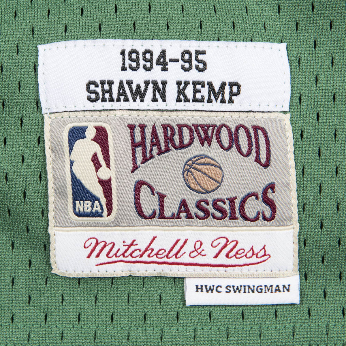 Shawn Kemp Seattle Supersonics NBA Mitchell & Ness Men Green 1994-95 Hardwood Classics Swingman Jersey product image 3,