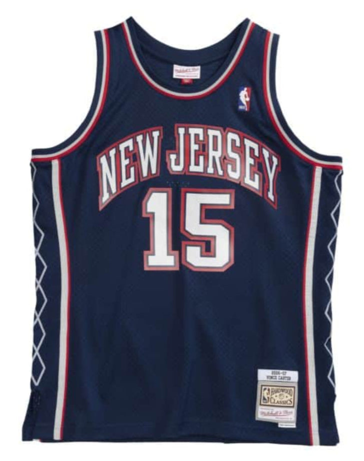 Vince Carter New Jersey Nets Navy 2006-07 Swingman Replica Jersey for Men product image 1, provided for visual reference and