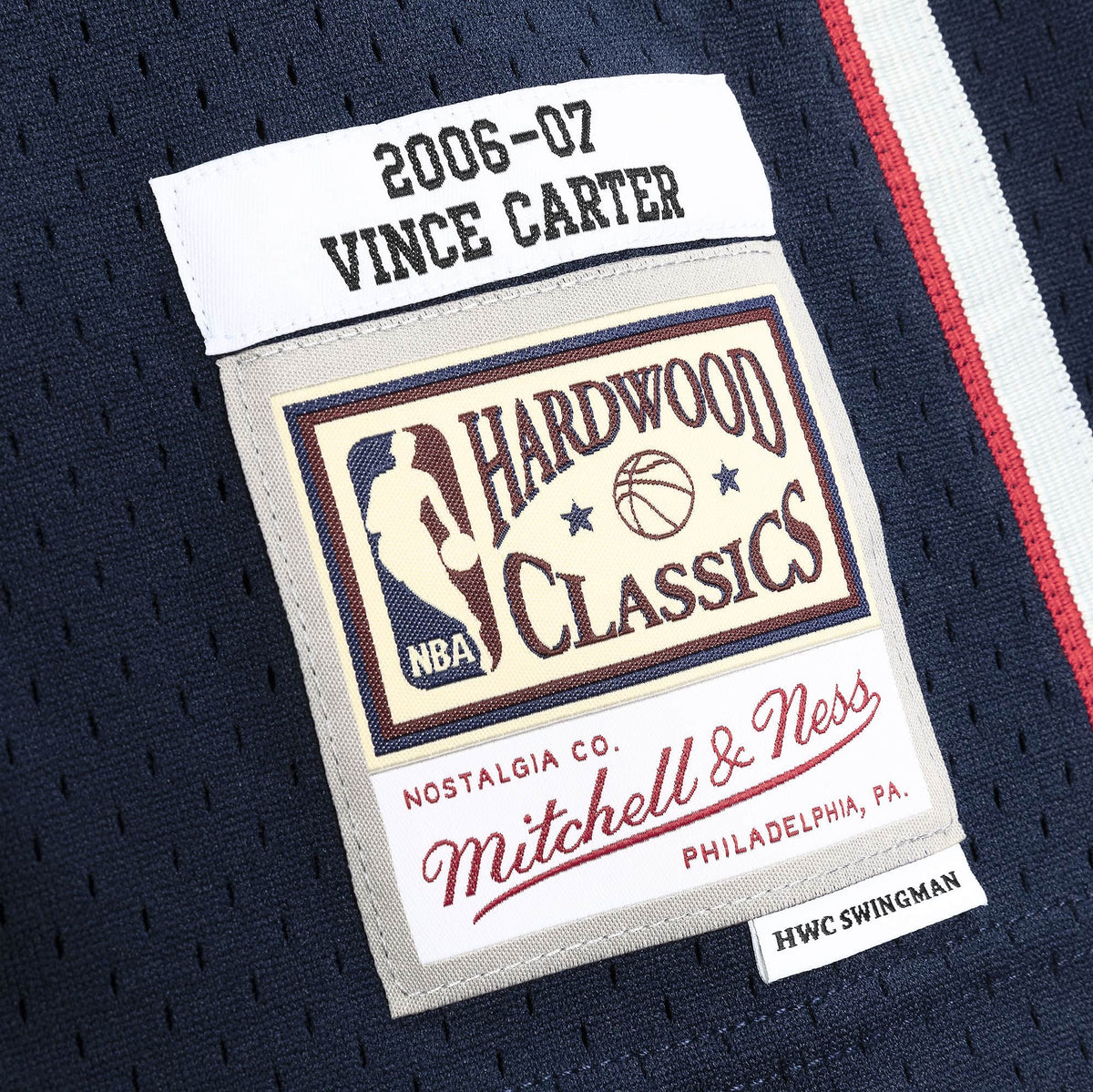 Vince Carter New Jersey Nets Navy 2006-07 Swingman Replica Jersey for Men product image 4, provided for visual reference and