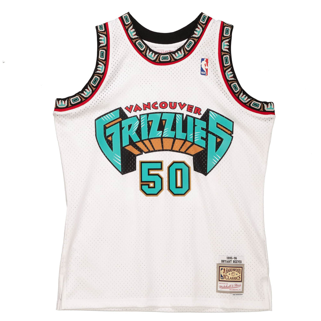 Vancouver Grizzlies Bryant Reeves White 1995-96 Hardwood Classics Swingman Jersey product image 1, provided for visual