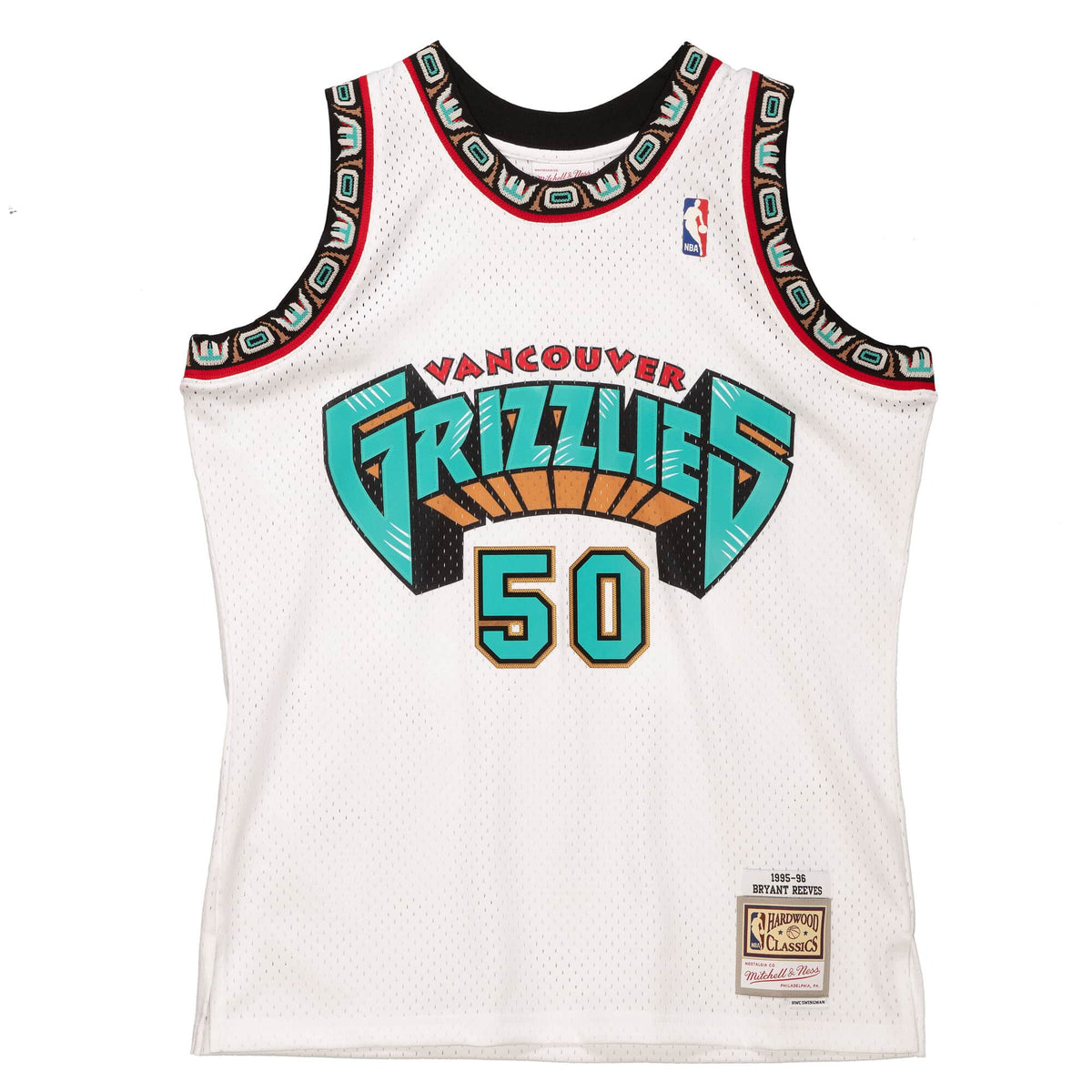 Vancouver Grizzlies Bryant Reeves White 1995-96 Hardwood Classics Swingman Jersey product image 1, provided for visual
