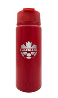 Canada Soccer TSV 18oz Red Executive Water Bottle product image 1, provided for visual reference and product detail review