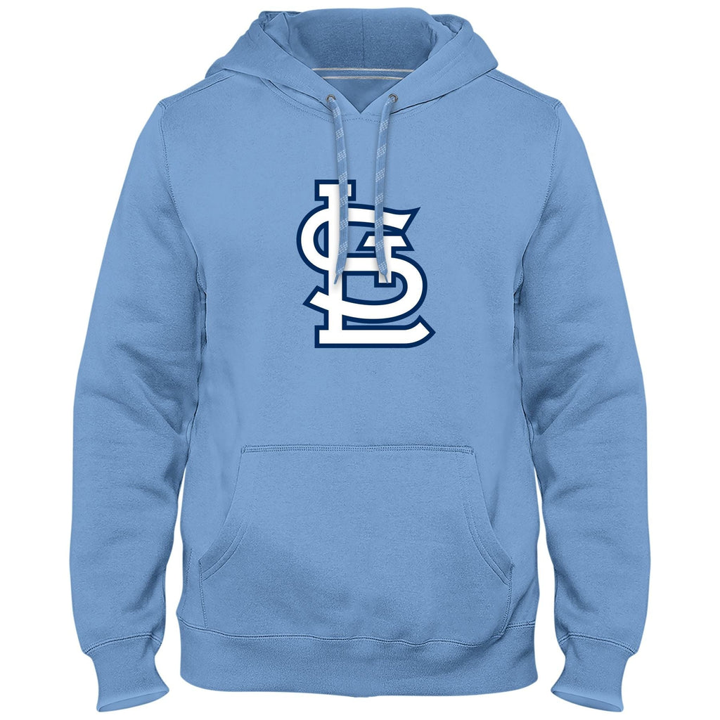St. Louis Cardinals MLB Bulletin Men Light Blue Express Twill Logo Hoodie product image 1, provided for visual reference and