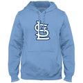 St. Louis Cardinals MLB Bulletin Men Light Blue Express Twill Logo Hoodie product image 1, provided for visual reference and
