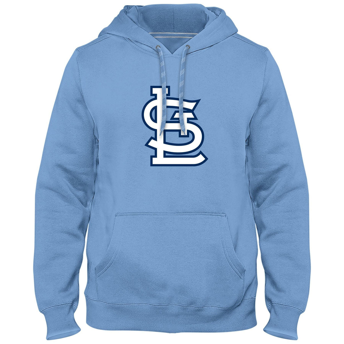 St. Louis Cardinals MLB Bulletin Men Light Blue Express Twill Logo Hoodie product image 1, provided for visual reference and