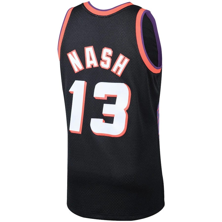Steve Nash Phoenix Suns NBA Mitchell & Ness Men Black 1996-97 Hardwood Classics Swingman Jersey product image 2, provided