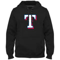 Texas Rangers MLB Bulletin Men Black Express Twill Logo Hoodie product image 1, provided for visual reference and product