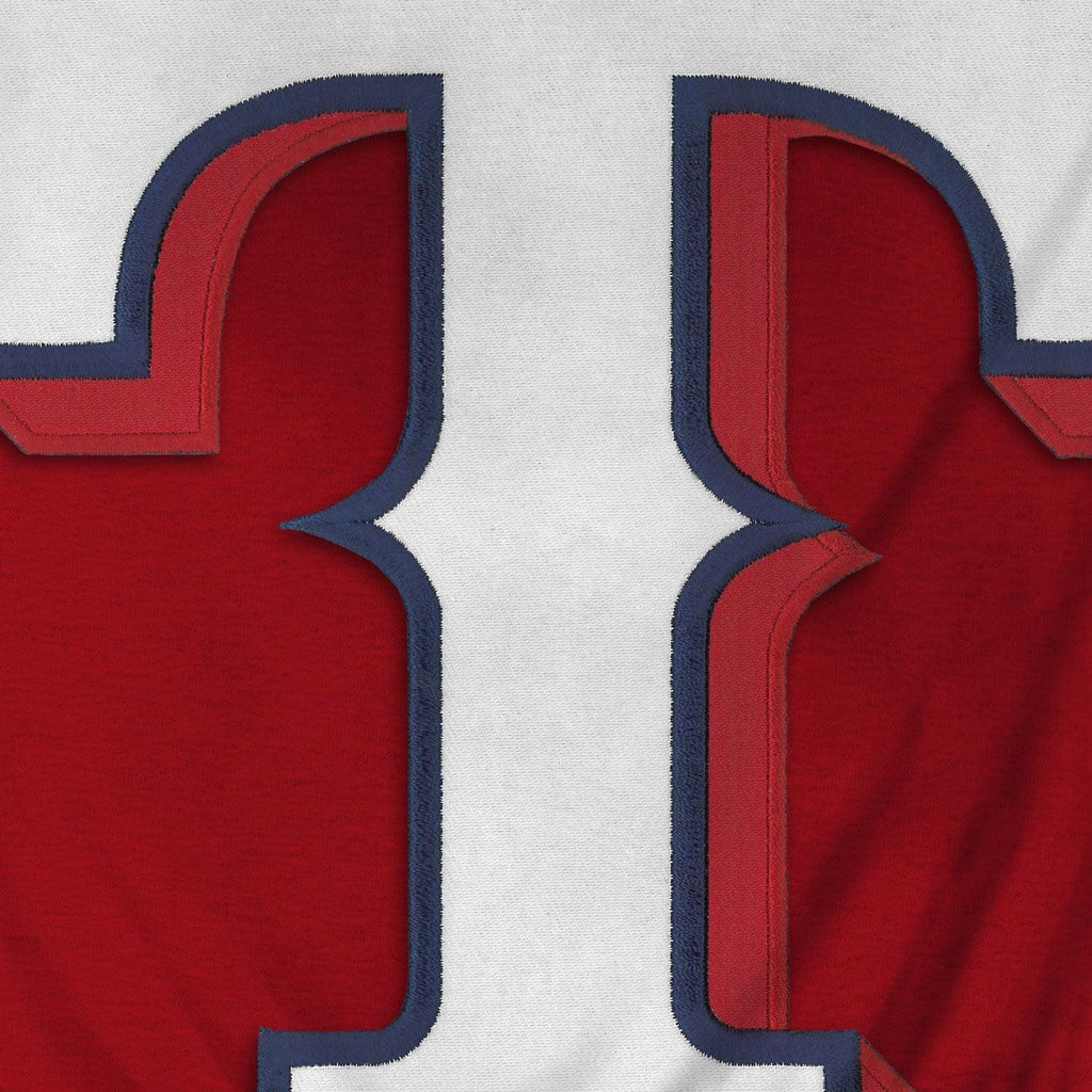 Texas Rangers MLB Bulletin Men Red Express Twill Logo Hoodie product image 3, provided for visual reference and product