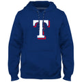 Texas Rangers MLB Bulletin Men Royal Blue Express Twill Logo Hoodie product image 1, provided for visual reference and